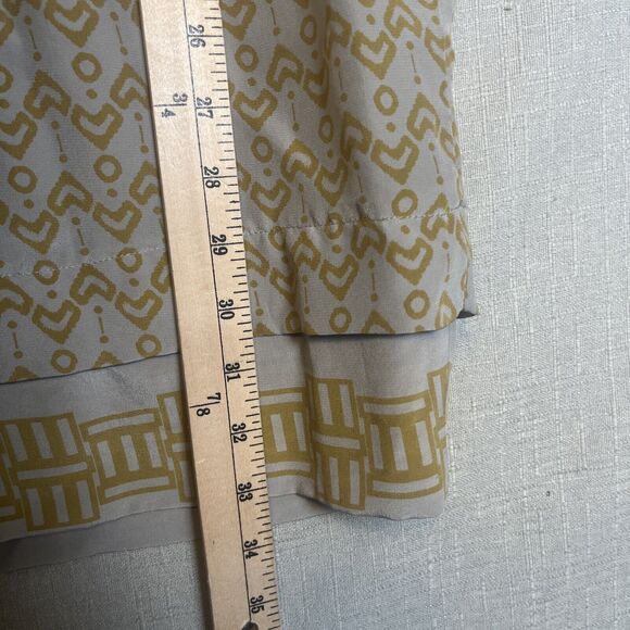 IRO Silk Mini Dress Geometric Size 1 Small Pockets Printed Layered Hem Lined EUC - Picture 14 of 16